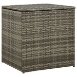 vidaXL Salon de jardin 4 Pièces avec coussins résine tressée gris