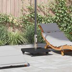 vidaXL Pied de parasol Noir 45 x 45 x 43 cm Granit  Acier