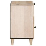 vidaXL Table de chevet Beige 50 x 33 x 60 cm bois de manguier massif