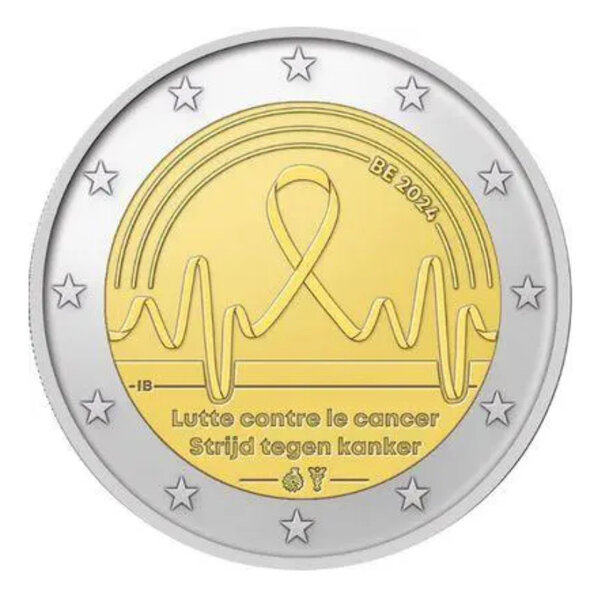 2 euros commémorative Belgique 2024 - Lutte contre le cancer.