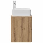 vidaXL Vanité de lavabo mural Chêne artisanal 49 5 x 41 x 63 cm