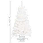 vidaXL Arbre de Noël artificiel pré-éclairé et boules blanc 90 cm
