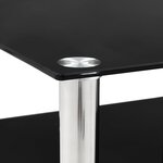 Vidaxl meuble tv noir 90 x 40 x 40 cm verre trempé