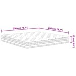 vidaXL Matelas à ressorts ensachés moyen 200x200 cm