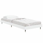 vidaXL Cadre de lit sans matelas blanc 75x190 cm bois d'ingénierie