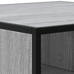vidaXL Table basse sonoma gris 80x80x30 cm bois d'ingénierie et métal