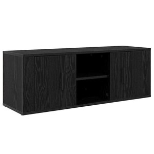 vidaXL Meuble TV Chêne noir 100 x 31 5 x 35 cm Bois d'ingénierie