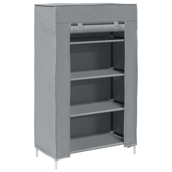 vidaXL Meuble à chaussures gris 60 5x30x97 cm tissu non tissé