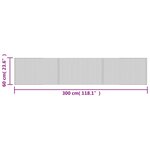 vidaXL Tapis rectangulaire noir 60x300 cm bambou