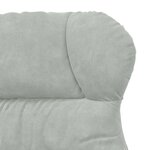 vidaXL Fauteuil relaxant Gris clair 69 x 74 x 93 cm Velours