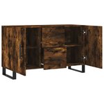 vidaXL Buffet chêne fumé 100x36x60 cm bois d'ingénierie