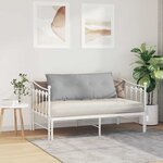 vidaXL Coussin de Dos Gris nuage 120 x 19 x 50 cm tissu