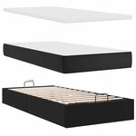 VidaXL Lit ottoman avec matelas noir 90x190 cm similicuir