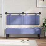 vidaXL Tête de lit suspendue Bleu denim Tissu