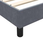 vidaXL Sommier à lattes de lit et matelas gris foncé 200x210cm velours