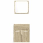 vidaXL Ensemble de meubles de salle de bain 2 Pièces chêne sonoma