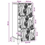 vidaXL Armoire à tiroirs Noir 33 x 34 5 x 90 cm Bois d'ingénierie
