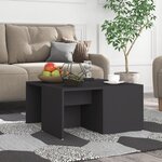 vidaXL Tables basses 4 Pièces gris 33x33x33 cm bois d'ingénierie