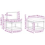 vidaXL Ensemble de canapés d'extérieur 6 pc Naturel et Crème Polyester