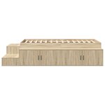vidaXL Cadre de lit de rangement en chêne Sonoma 90x190 cm