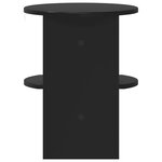 vidaXL Meuble d'appoint Noir Ø40 x 50 cm Bois d’ingénierie