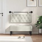 vidaXL Tête de lit suspendue Crème Velours