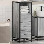vidaXL Armoire de salle de bain sonoma gris 35x37 5x100 cm