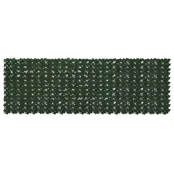 vidaXL Écran de balcon avec feuilles Vert foncé 300 x 100 cm