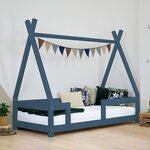 Lit cabane enfant NAKANA 120 x 190 bleu marine