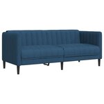 vidaXL Canapé à 2 places bleu tissu