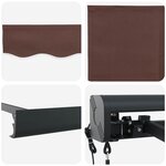 vidaXL Auvent rétractable automatique marron 300x250 cm