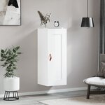 vidaXL Armoire murale blanc brillant 34 5x34x90 cm bois d'ingénierie
