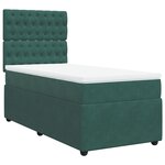 vidaXL Sommier à lattes de lit avec matelas Vert foncé 100x200 cm