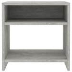 vidaXL Table de chevet Gris béton 40x30x40 cm Bois d'ingénierie