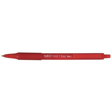 Stylo bille BIC Soft Feel rétractable rouge