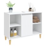 vidaXL Meuble d'évier blanc 80x33x60 cm bois d'ingénierie
