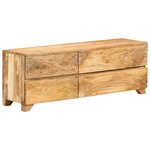 vidaXL Meuble TV Bois de manguier solide 110x30x40 cm