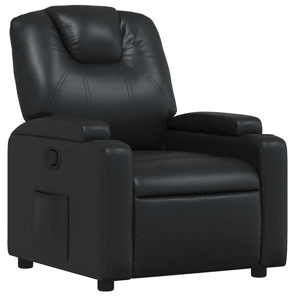 vidaXL Fauteuil inclinable en similicuir noir