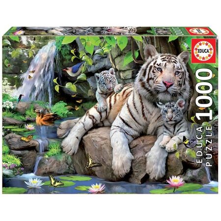 EDUCA - Puzzle - 1000 TIGRES BLANCS DU BENGALE