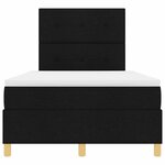 vidaXL Lit à ressorts avec matelas Noir 120 x 190 cm tissu