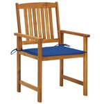 vidaXL Chaises de jardin avec coussins lot de 4 Bois d'acacia massif