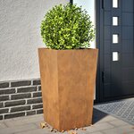 vidaXL Jardinières 2 Pièces 45x45x75 cm acier corten