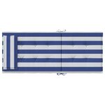 vidaXL Coussins de chaise à dossier haut lot de 2 rayures bleu/blanc