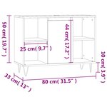 vidaXL Armoire de salle de bain blanc brillant 80x33x60 cm