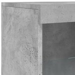 vidaXL Buffet avec lumières LED gris béton 41x37x100 cm