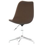 vidaXL Chaises pivotantes à manger lot de 2 marron tissu