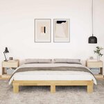 vidaXL Cadre de lit sans matelas 180x200 cm Bois massif Chêne