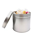 Boîte à thé ronde diamètre 10 cm  fer blanc vernis alimentaire  hauteur 10 cm