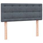 vidaXL Sommier à lattes de lit et matelas et LED gris foncé 120x220cm velours