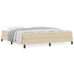 vidaXL Lit à ressorts avec matelas Crème 180 x 200 cm tissu